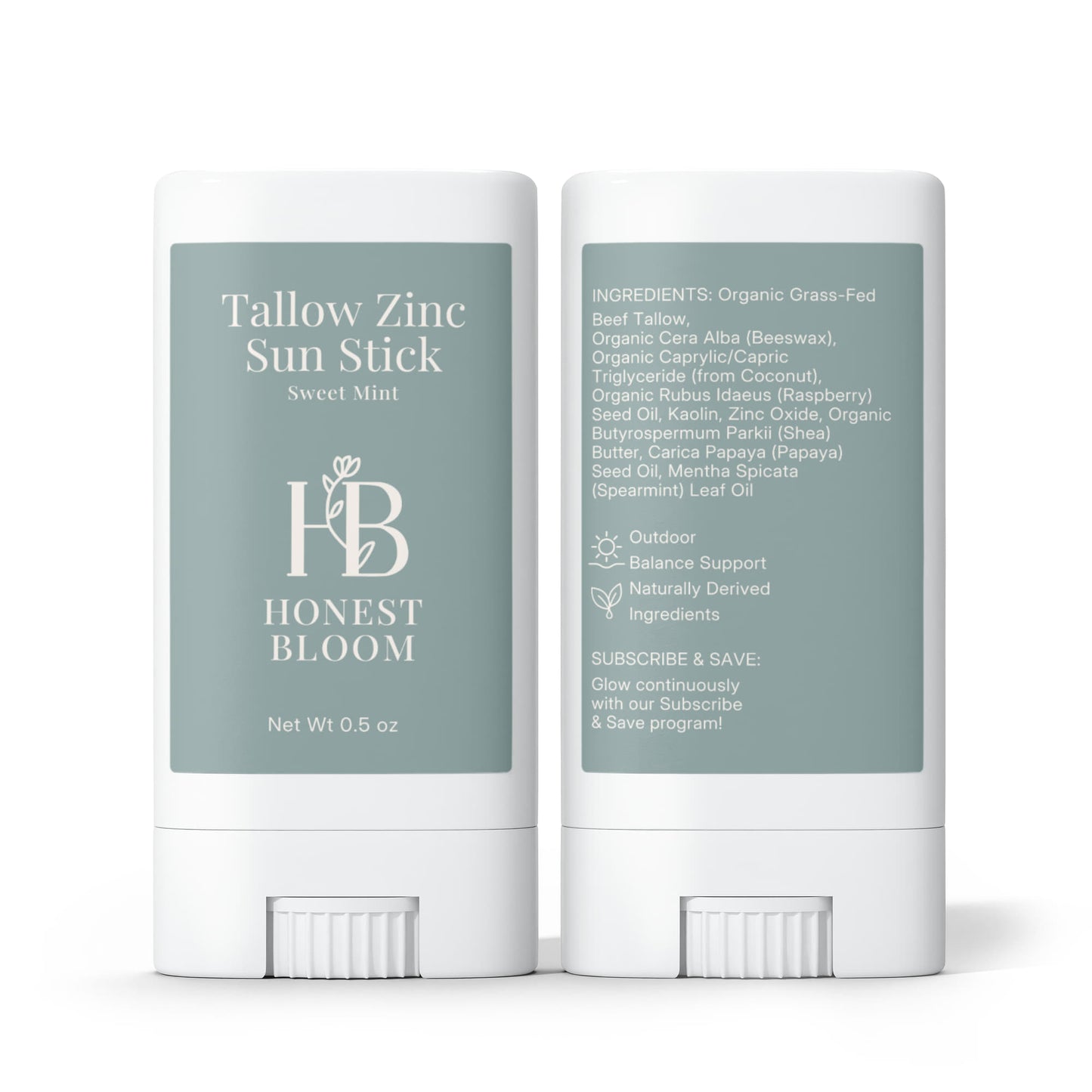 2 Pack Tallow Zinc Sun Stick